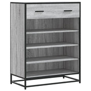 Scarpiera | Mobile per scarpe Grigio Sonoma 75x38x97,5 cm Legno Multistrato Metallo
