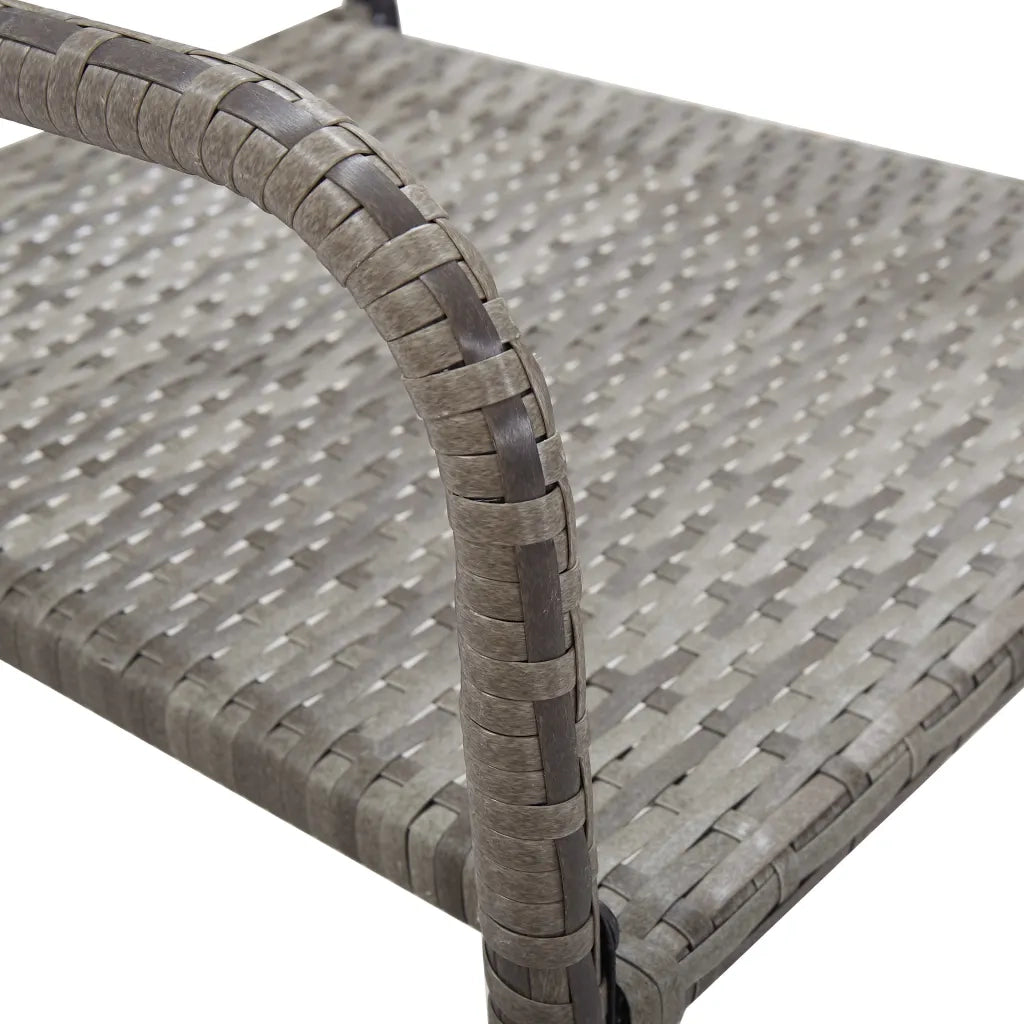 Sedie da Pranzo da Giardino 6pz Impilabili Grigie in Polyrattan 318703