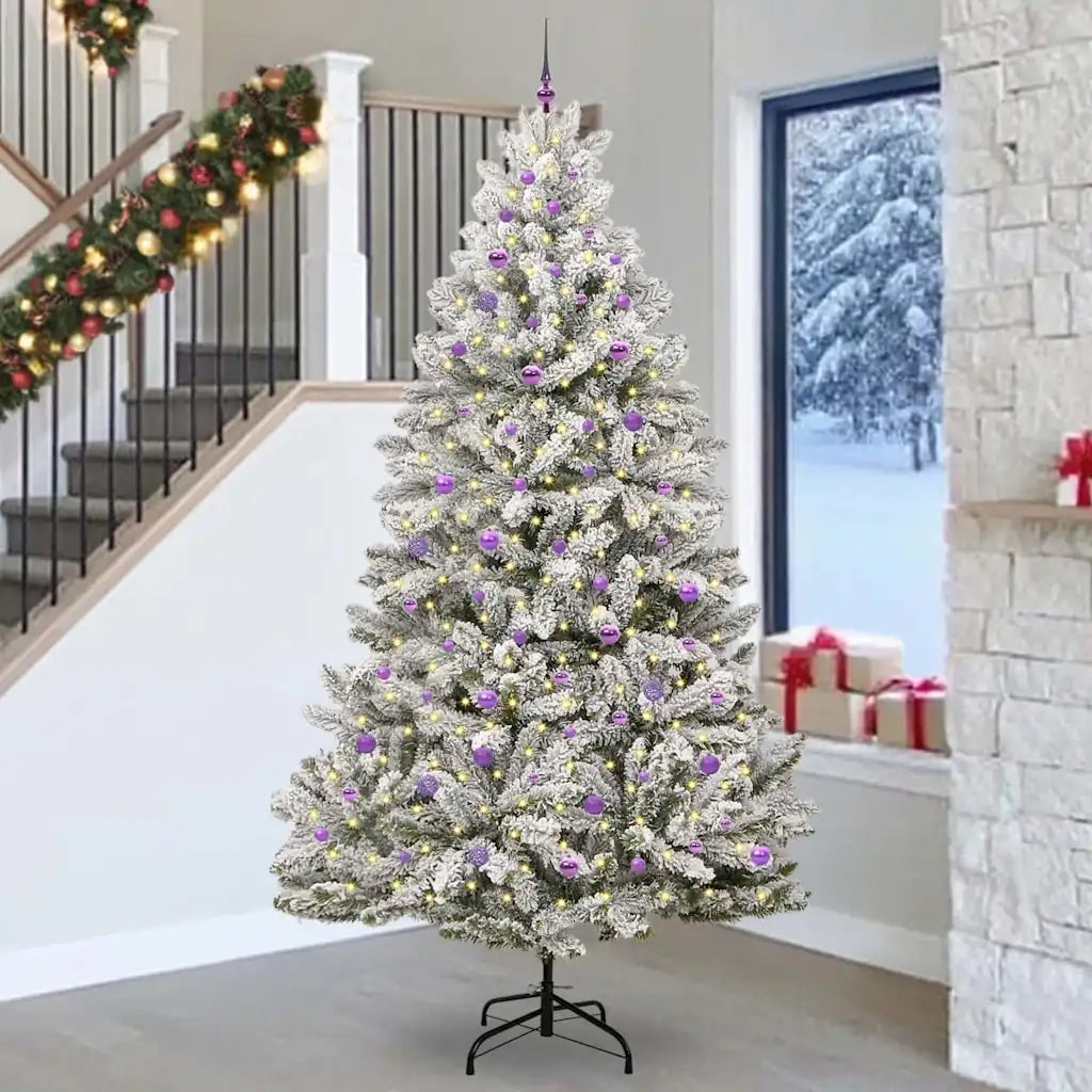 Albero di Natale | Decorazioni natalizie artificiale con 300 LED Verde e Bianco 270 cm