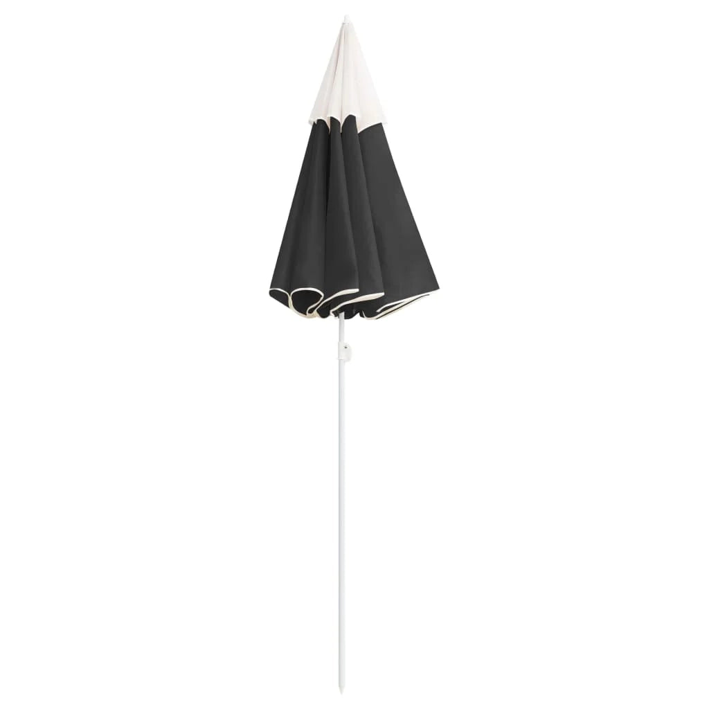 Ombrellone da esterno con palo in acciaio 180 cm antracite 02_0008198
