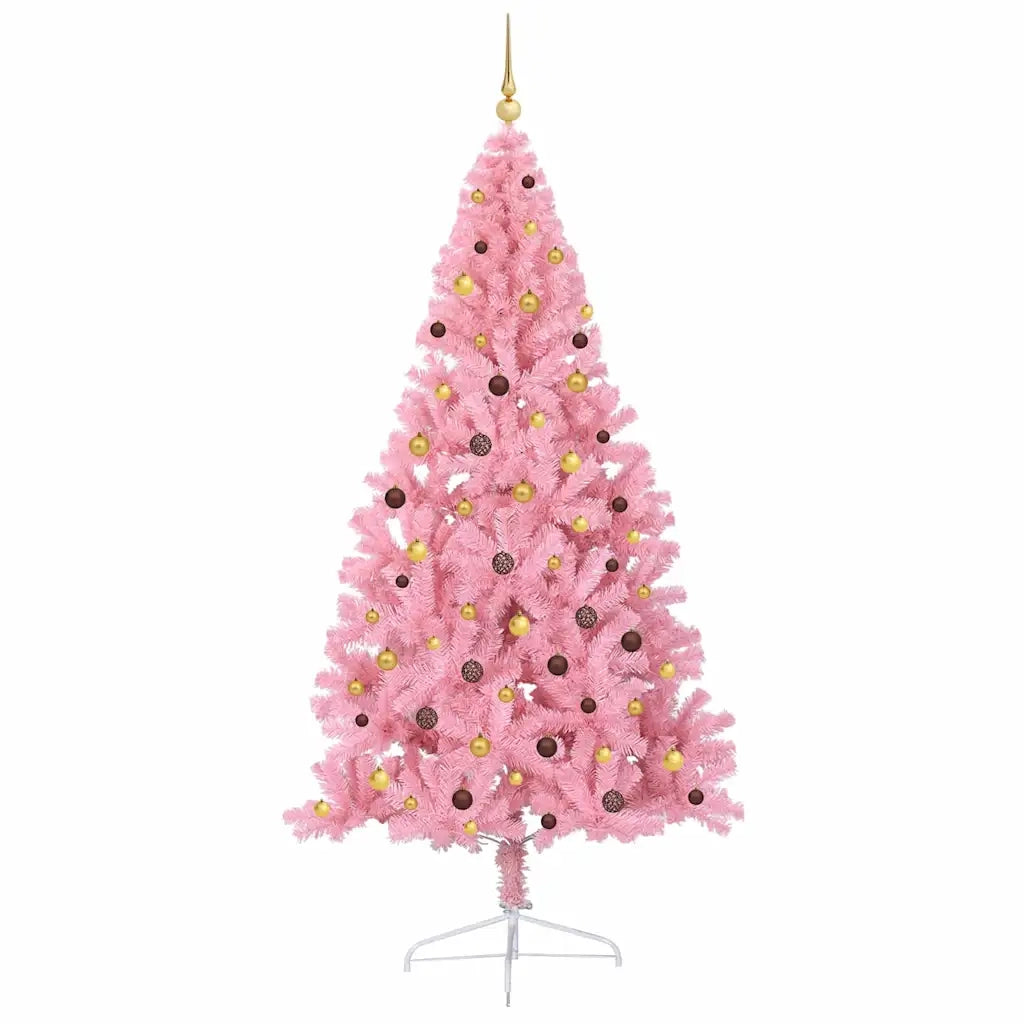 Albero di Natale artificiale con luci integrate Rosa 240 cm PVC 3397099