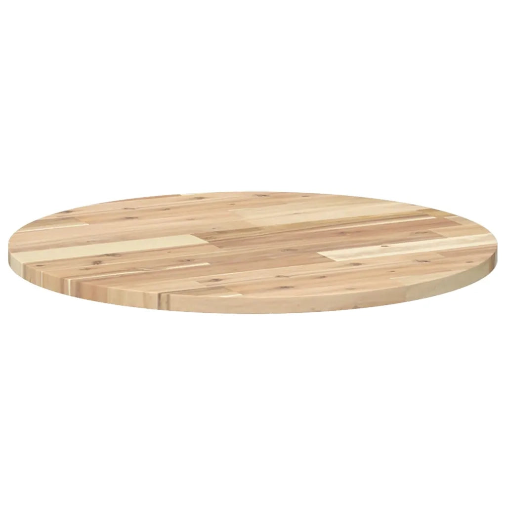 Piano Tavolo Rotondo Ã˜60x2 cm in Legno Massello di Acacia