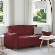 Divano Loveseat  Rosso Vino 140 cm in Pelle Sintetica