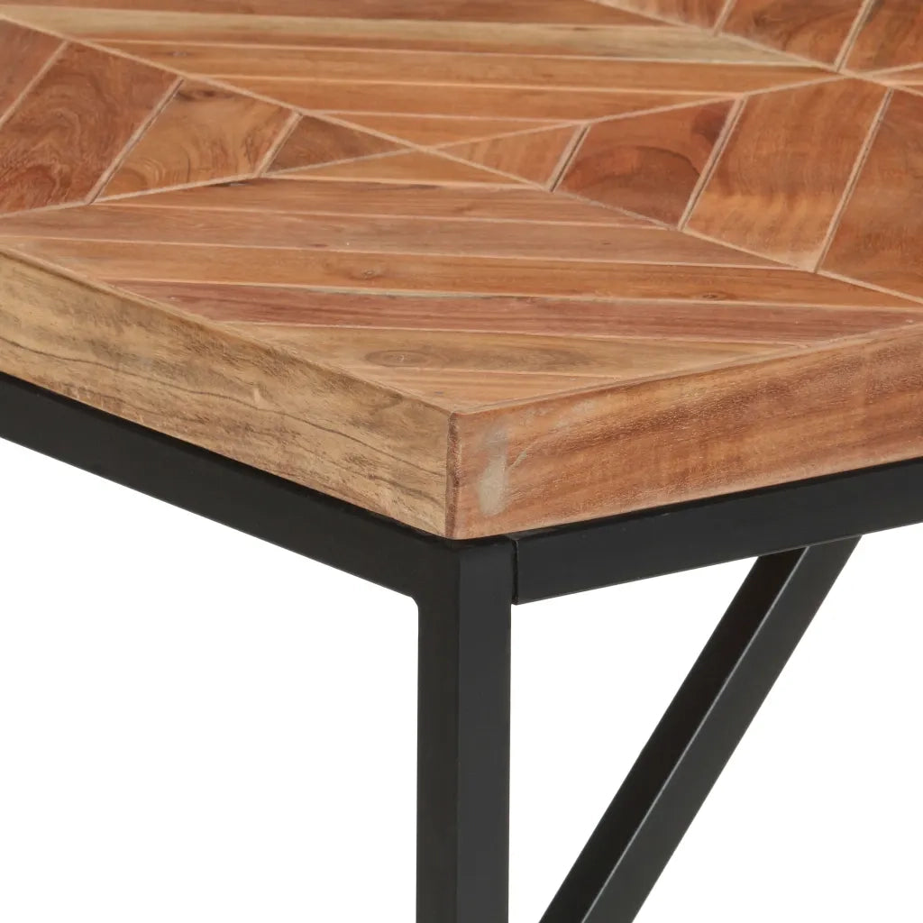 Tavolo da Pranzo 140x70x76 cm in Legno Massello Acacia e Mango cod mxl 24668