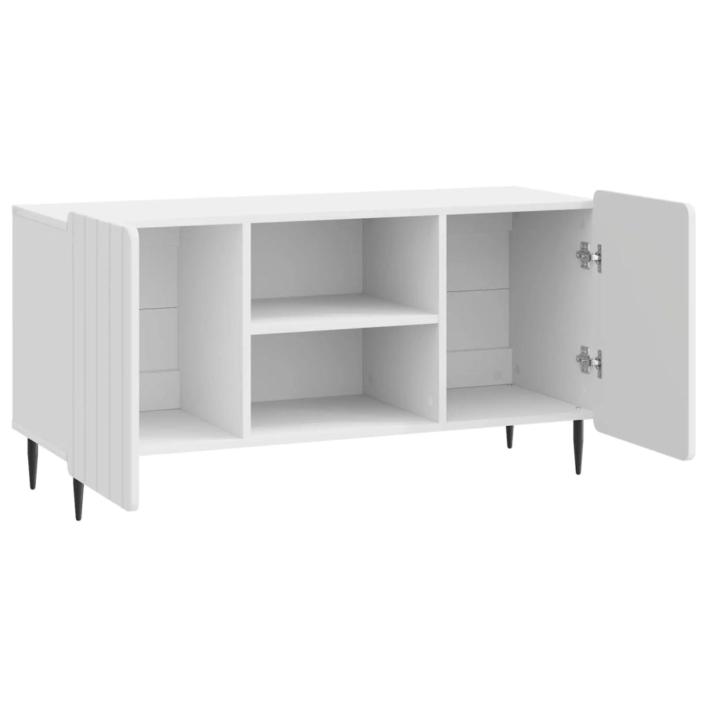 Mobile TV Bianco Lucido 102 x 34,5 x 52 cm Legno ingegnerizzato 894469