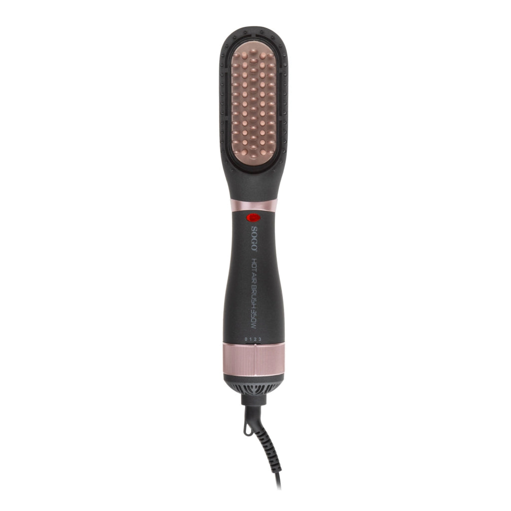 Spazzola lisciante elettrica termica, 34 setole ceramica rivestite, 3 modalità riscaldamento PTC 350W capelli - SOGO