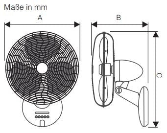 GORDON W 30, Ventilatore da Parete, Vortice