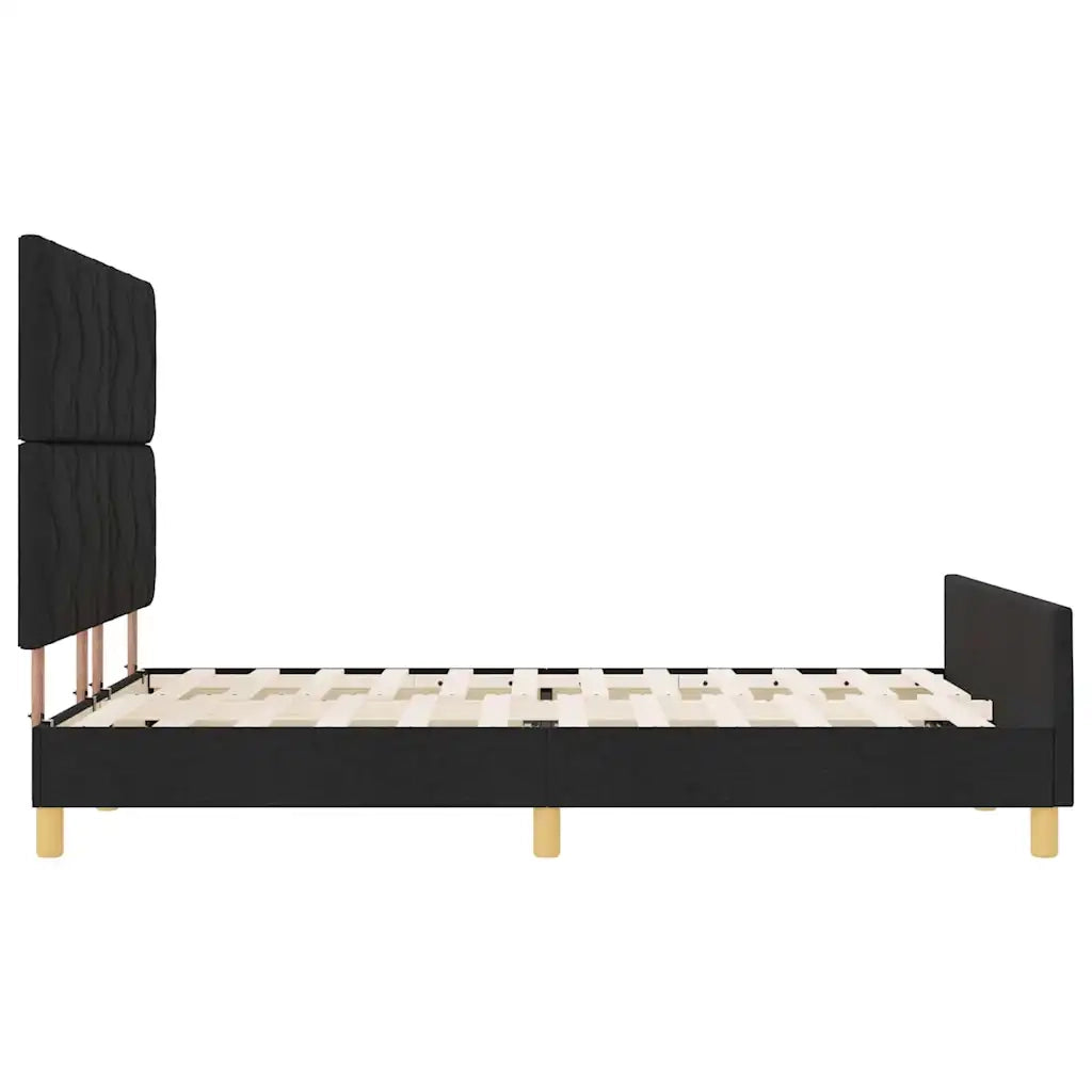 Struttura del letto con testiera Nero 140 x 200 cm Tessuto 3344811