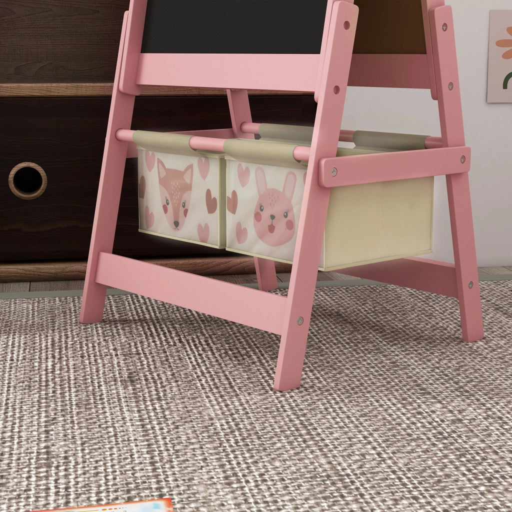 Casetta con lavagna e cestini ¨C zephmum ¨C 54x46.5x93 cm rosa