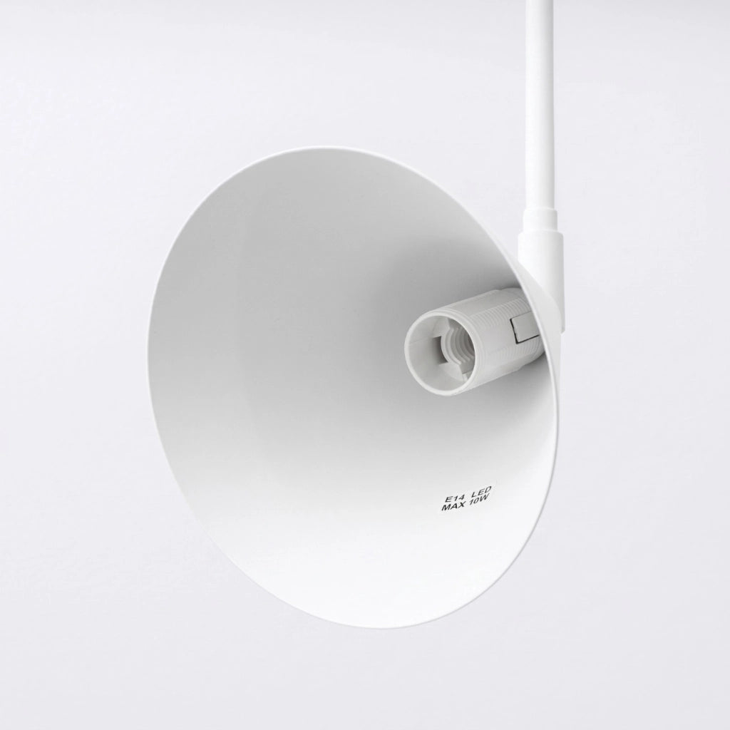 Applique NOX 2 bianco con interruttore