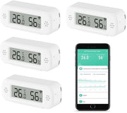 Sensore di Temperatura e Umidità WiFi per Interni con Connessione App - Idrometro Inteligente per Camera da Letto, Serra e Cella Frigorifera