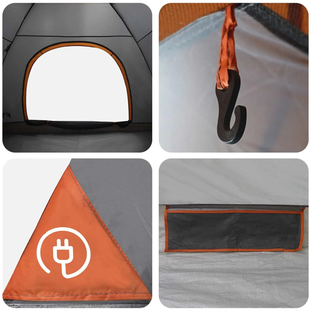 Tenda da campeggio Grigio e arancione 275 x 215 x 125 cm 42028634