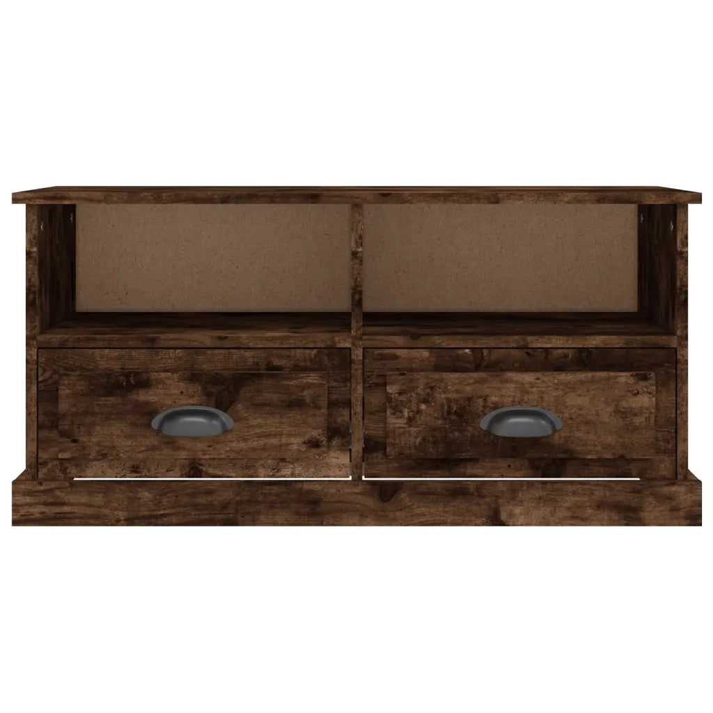 Mobile Porta TV Rovere Fumo 93x35,5x45 cm in Legno Multistrato 816469