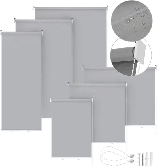 Reticolo termico - Verduisterante - Schermo solare verticale - Reticolo invernale impermeabile - Grigio 140 x 240 cm