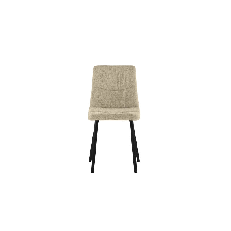 Sedia rivestita in tessuto easy-clean Gambe in metallo verniciato Ariel 46cm X 55cm H 87.5cm Stones