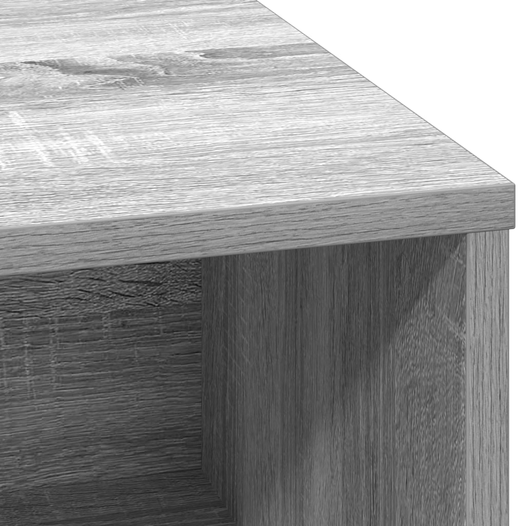 Sideboard con LED Grigio Sonoma 71x34,5x75 cm Legno ingegnerizzato