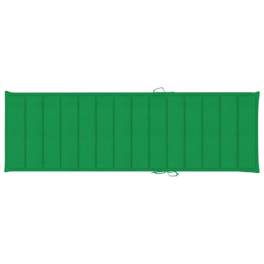 Lettino da Giardino con Cuscino Verde Legno Pino Impregnato cod mxl 24045