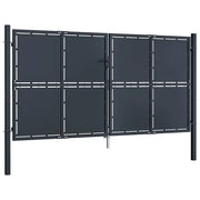 Cancello da Giardino in Acciaio 300x150 cm Antracite 144526