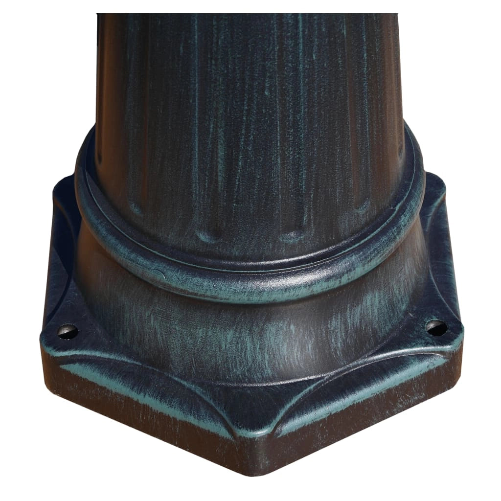 Lampada da terra da giardino a 3 bracci 215 cm alluminio verde scuro 02_0042534