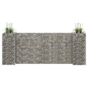 Gabbione Fioriera ad "H" in Filo di Acciaio 260x40x100 cm