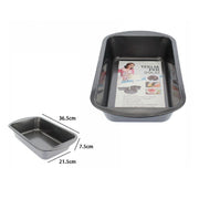 Trade Shop - Teglia Tortiera Antiaderente Rettangolare Forno Dolce Salato 36,5x21,5x7,5cm 59952 -
