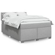 Giroletto a Molle con Materasso Grigio Chiaro 160x200cm Tessuto