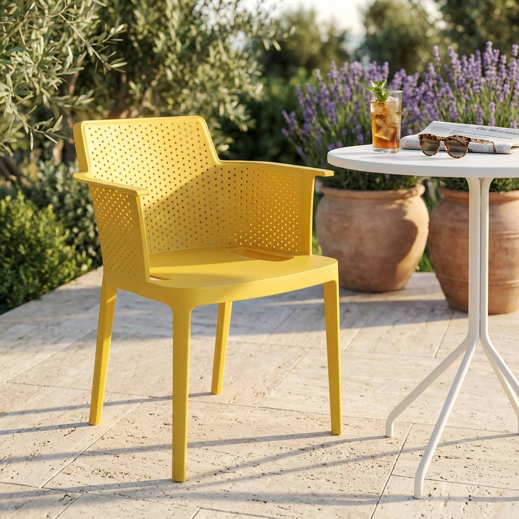 Poltrona da esterno ed interno in Polipropilene cm 60x58x76 5 - KAMALA