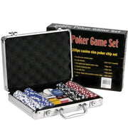 Trade Shop - Set Kit 200 Poker Fiches Chips Valigetta Carte Gioco Tavolo Texas Holdem Dealer -