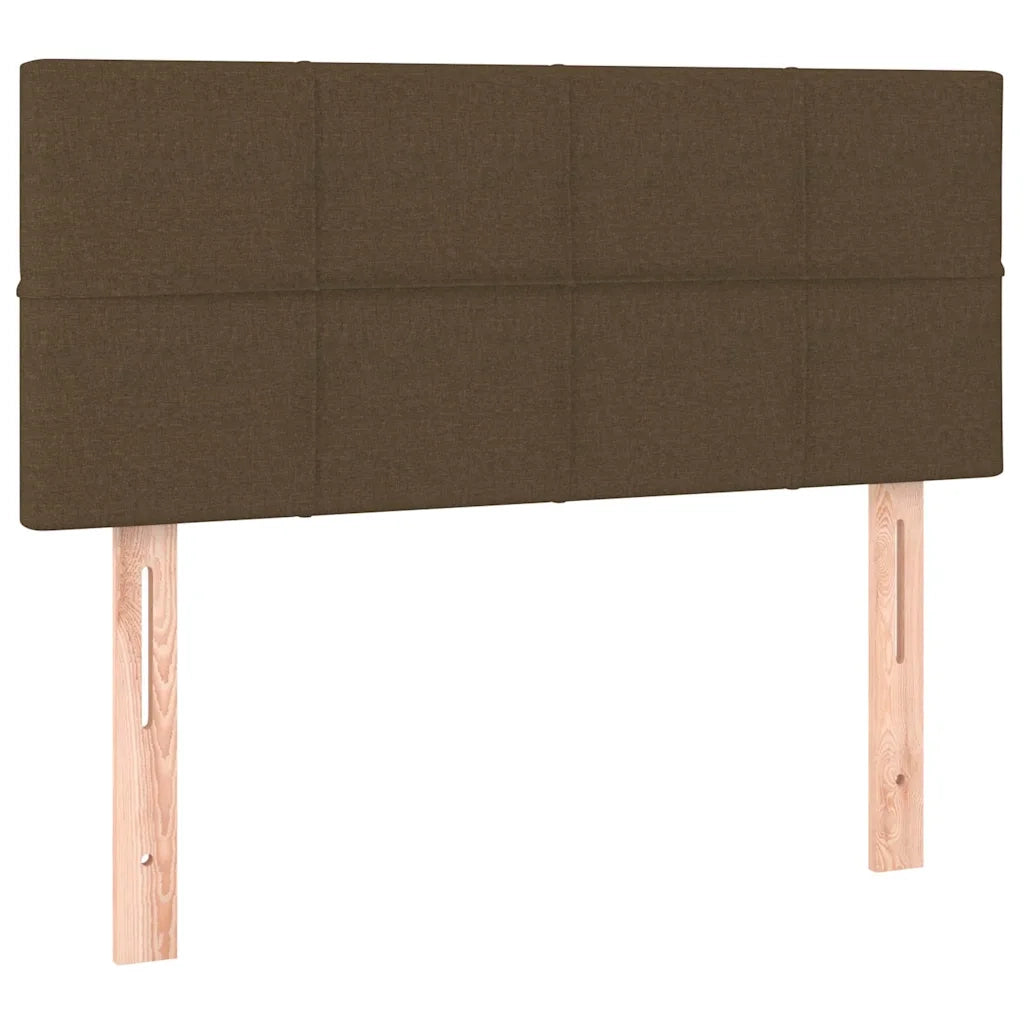 Letto a Molle Materasso e LED MarroneScuro 120x190cm in Tessuto 3270091