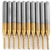 Fresatubi in acciaio duro CNC diametro di taglio 1/16 pollice con rivestimento di tungsteno 1/8 pollice 10 pezzi/partita