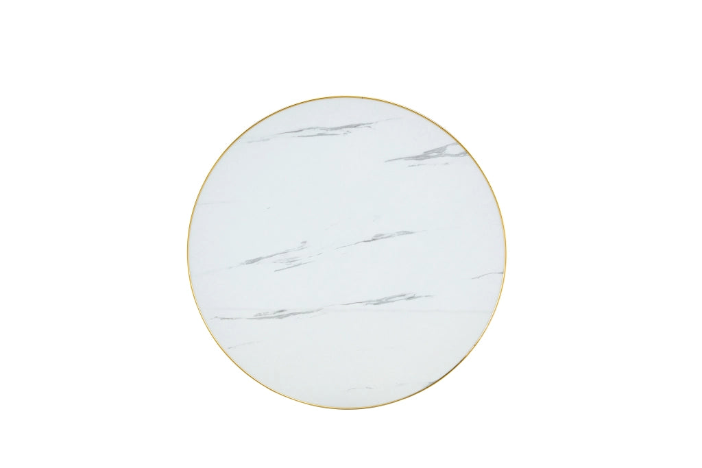 TAVOLINO Rotondo 75x71x23 cm Bianco MDF