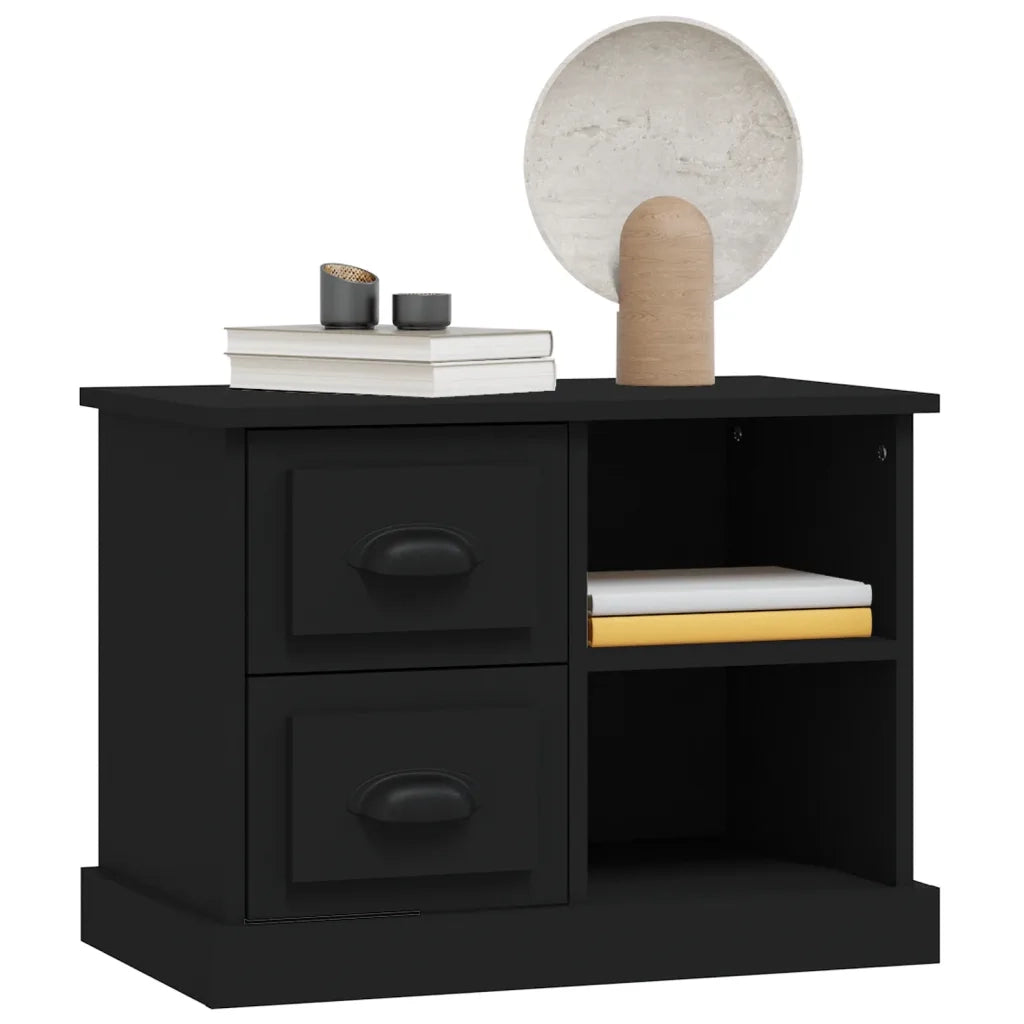 Comodino Nero 60x35,5x45 cm 816369