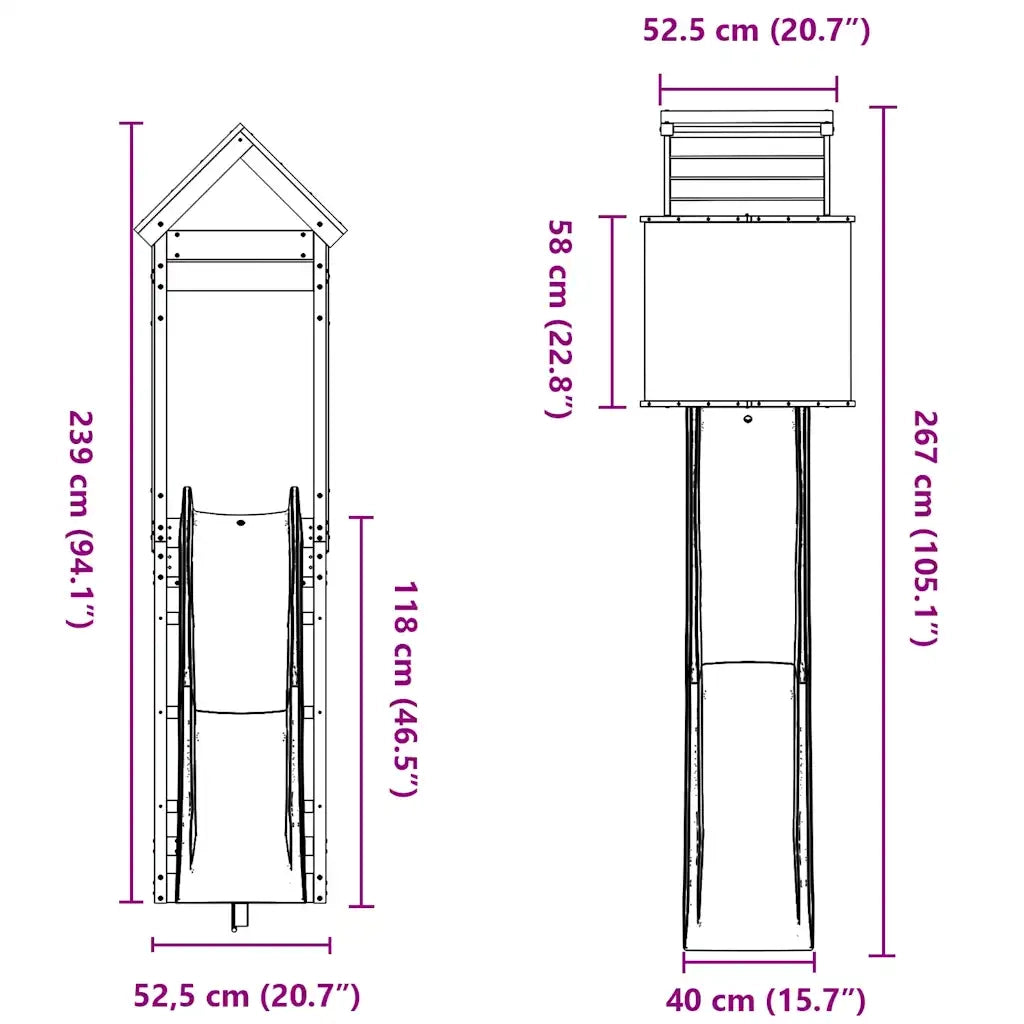 Set da Gioco da Esterno in Legno di Pino Impregnato 3279090