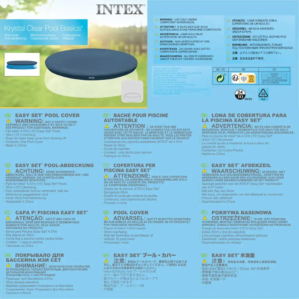 INTEX Copertura Piscina Rotonda 457 cm 3202851
