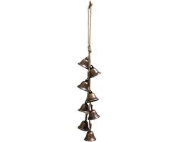 Campana a vento con 8 campane rosse per decorazione esterna.