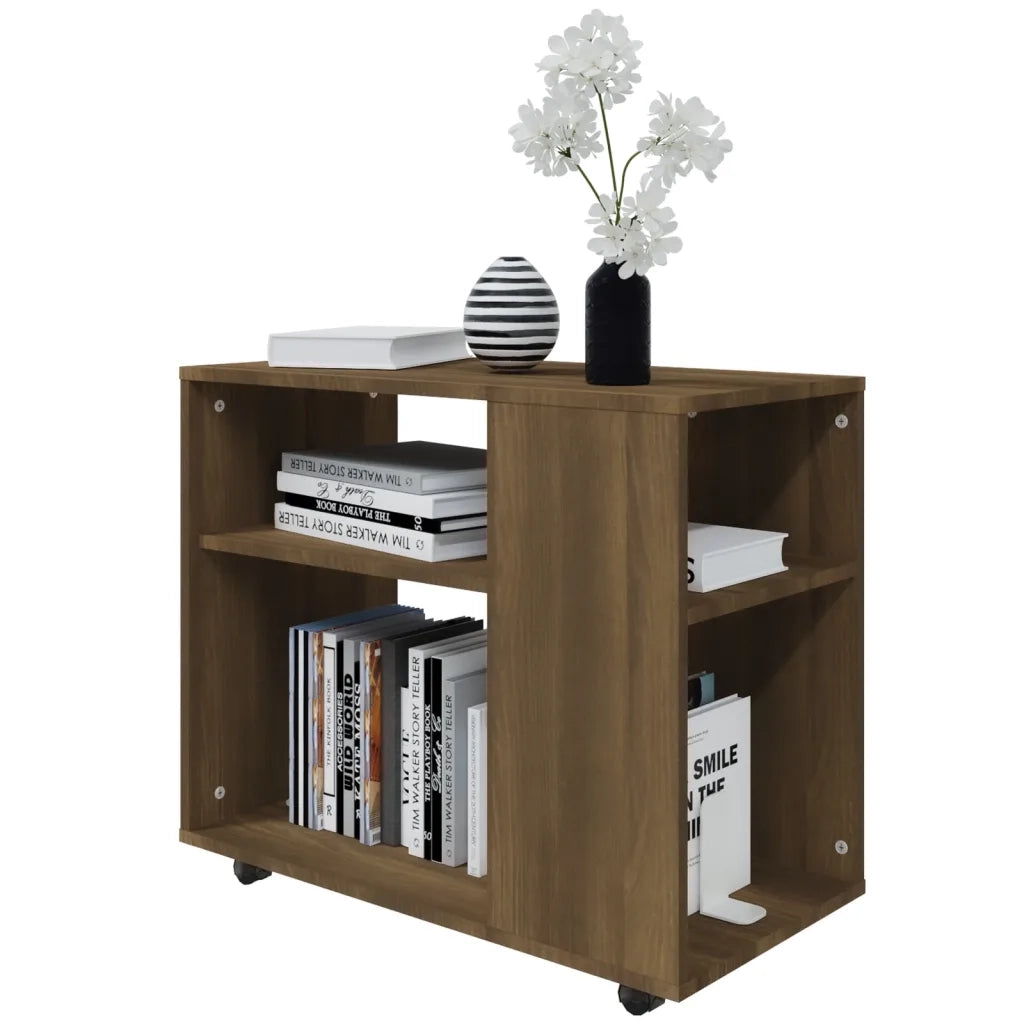 Tavolino da Salotto Rovere Marrone 70x35x55cm Legno Multistrato 815107