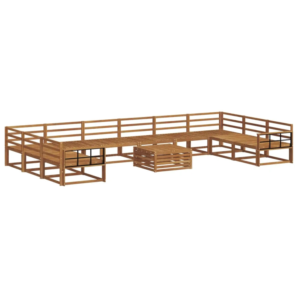 Set di divani da esterno 11 pcs Naturale