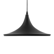 Lampada a sospensione a sospensione nera opaca con paralume in dorato dal design moderno e minimalista geometrico