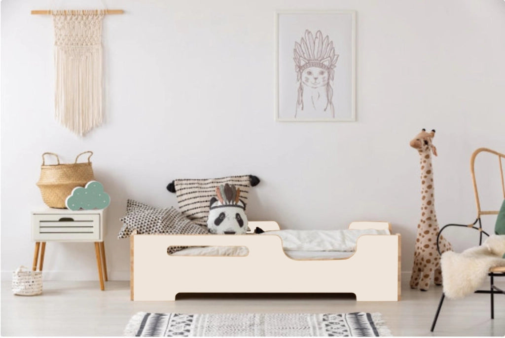 Lettino Montessori BOBBY bianco 160 x 80 cm
