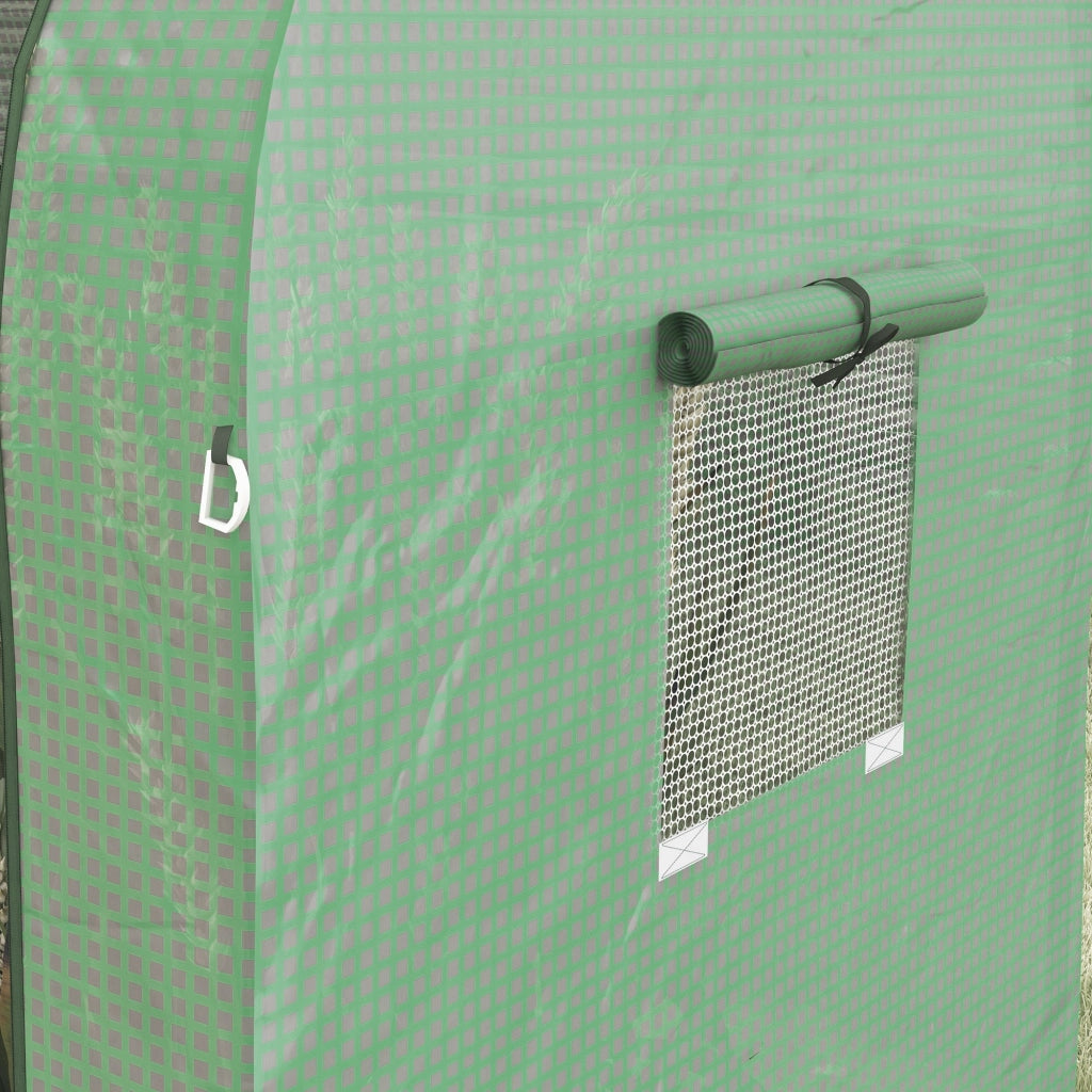 Serra per Giardino con 4 Finestre e 2 Porte ¨C zephmum ¨C Verde 185x94x150 cm