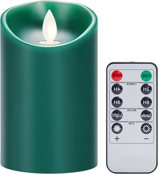 Lanterne a batterie inesauribili verdi con telecomando e timer per festival - 75 cm