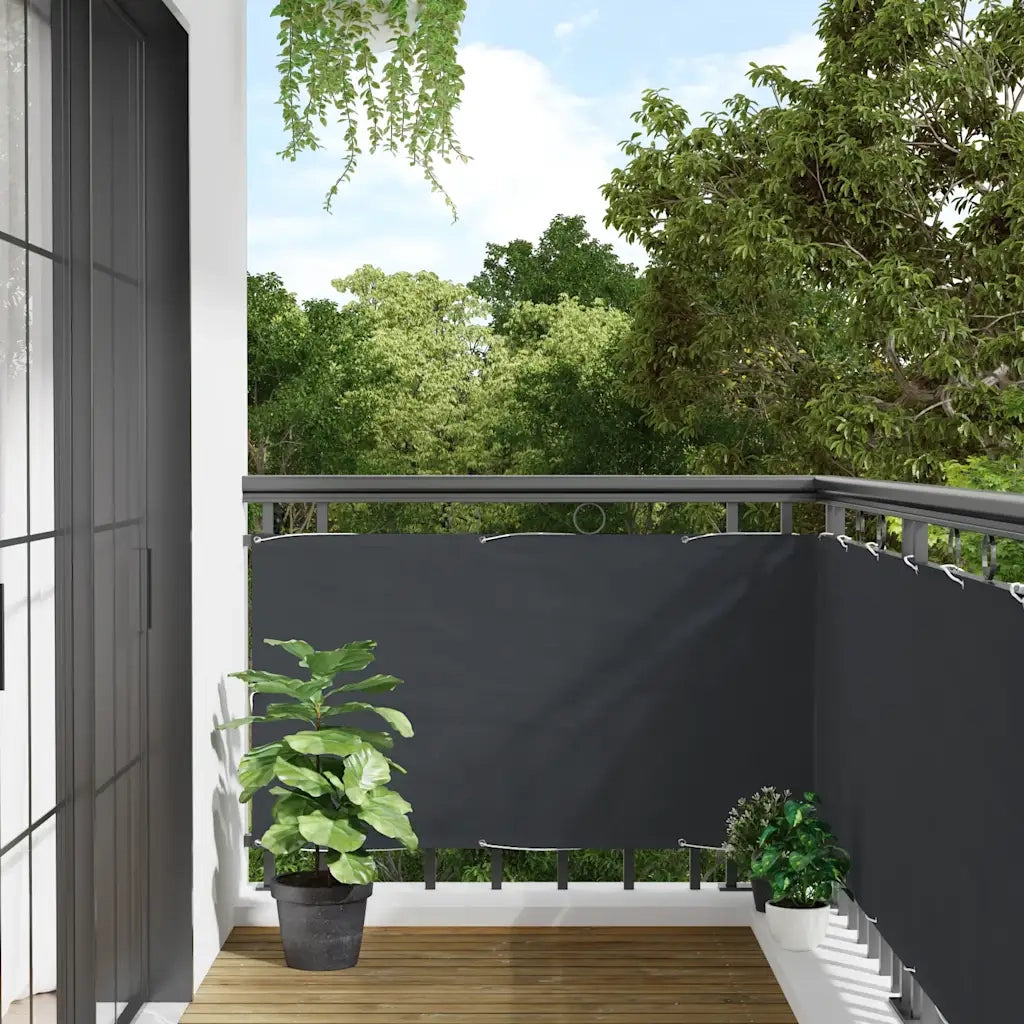 vidaXL Paravento da Balcone Antracite 600x120 cm in PVC
