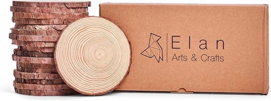 6 dischi di legno, diametro 14 cm - 16 cm, 18 pezzi, dischi di legno di tronco, piccoli dischi rotondi di legno, decorazione, disco di legno circolare