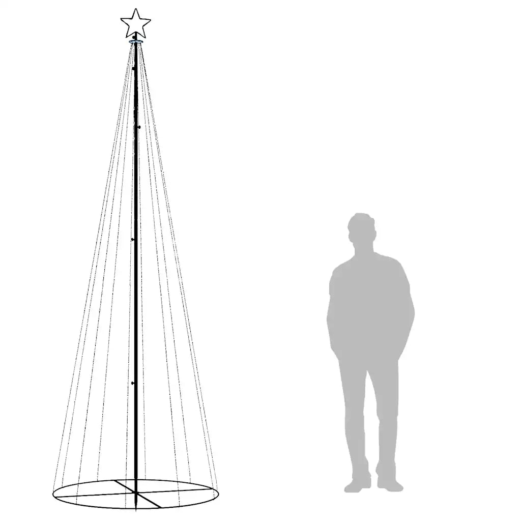Albero di Natale a Cono Bianco Freddo 310 LED 100x300 cm cod mxl 22756