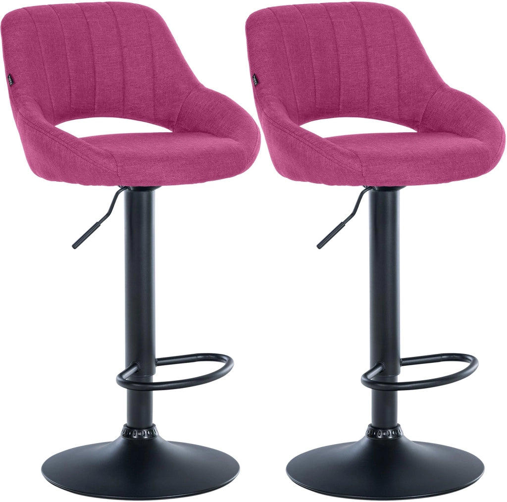 Set di 2 sgabelli da bar tessuto Milet B 10