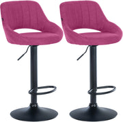 Set di 2 sgabelli da bar tessuto Milet B 10