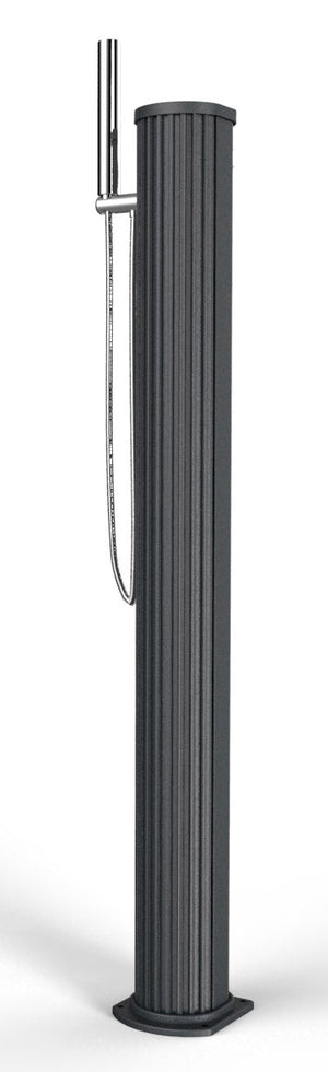 Doccia Solare da Esterno Giardino 20L Miscelatore e Doccetta Mobile Arkema Jolly Go Grigio Antracite