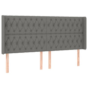 Testiera | Testata ad Orecchio GrigioScuro 183x16x118/128cm inTessuto