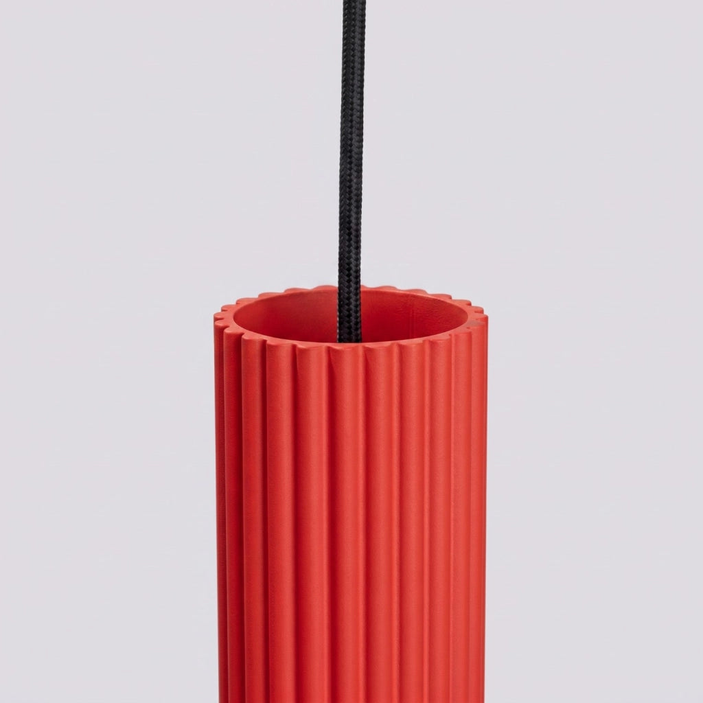 Lampada a sospensione KARBON 3P rosso