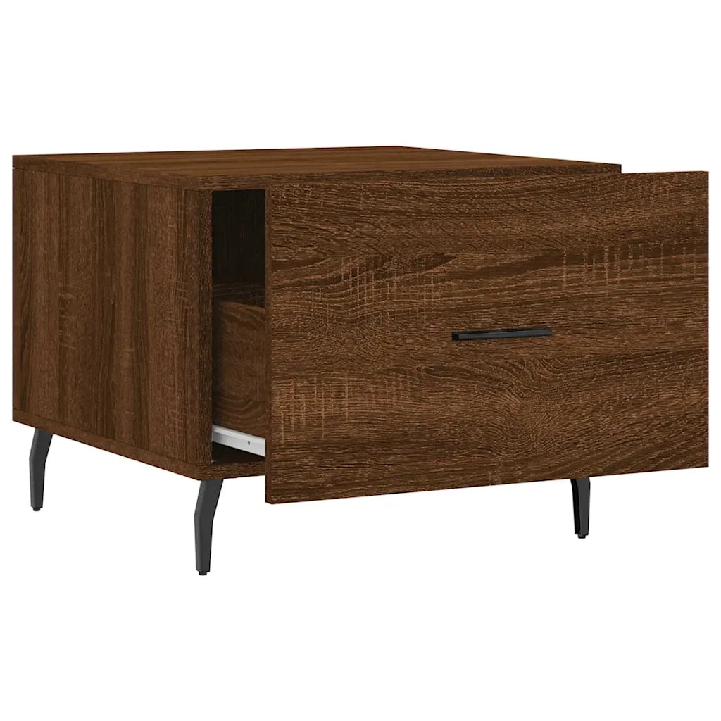 Tavolino da Salotto-Tavolino da soggiorno-Tavolo Rovere Marrone 50x50x40cm Legno Multistrato 685629